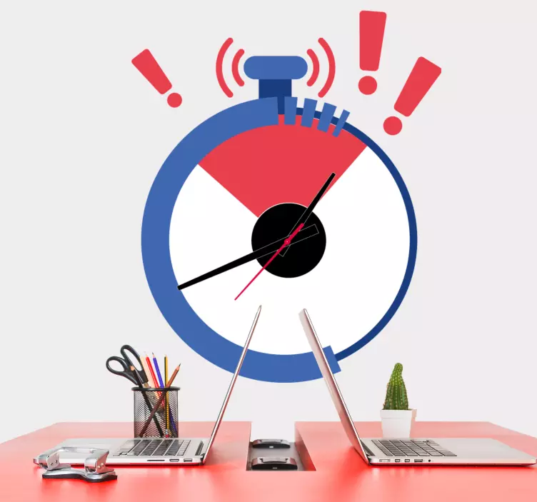 Sticker horloge minuterie avec alertes - TenStickers