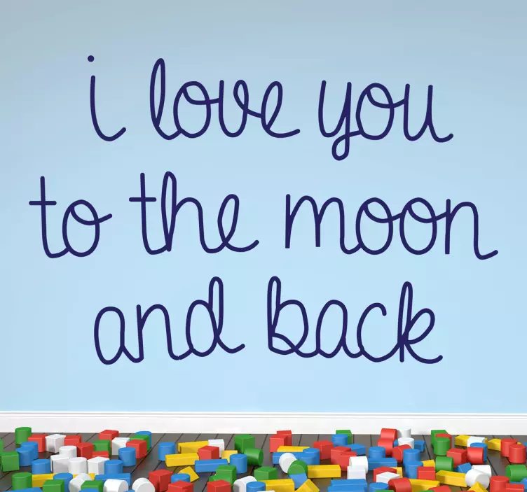 Sticker I love you to the moon - TenStickers