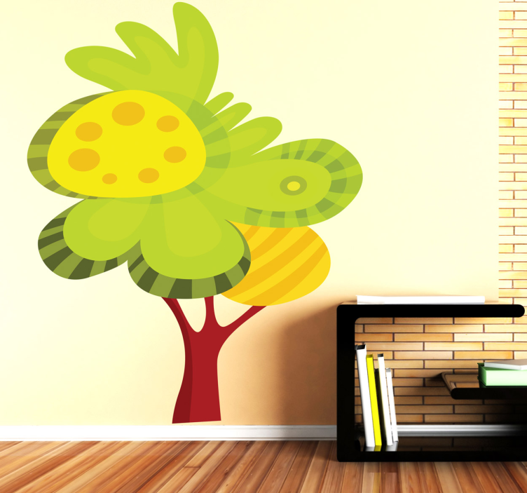 Sticker illustration arbre feuillu - TenStickers