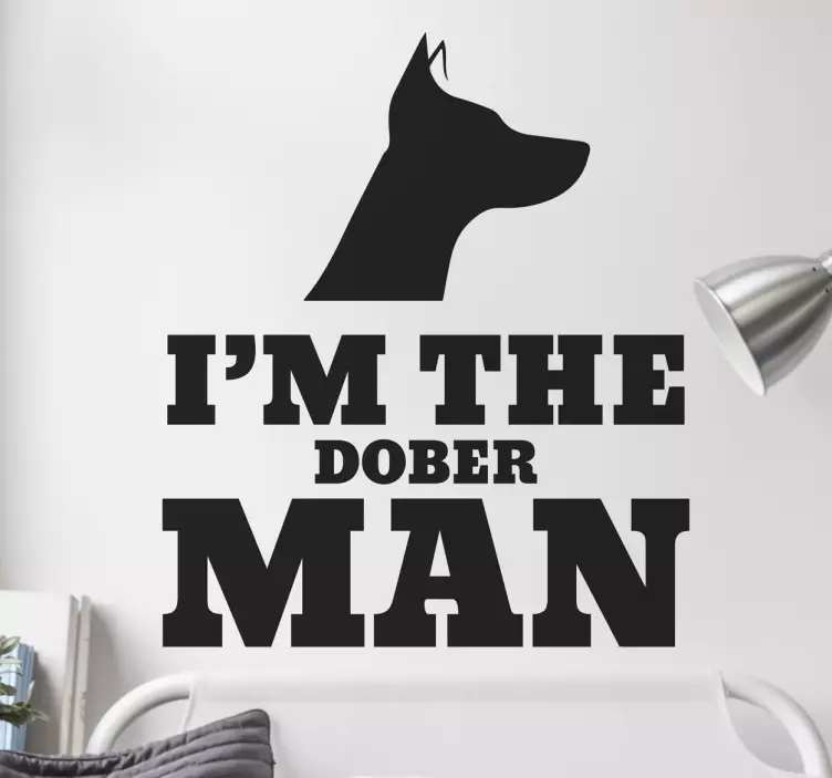 Sticker I'm the dober man - TenStickers