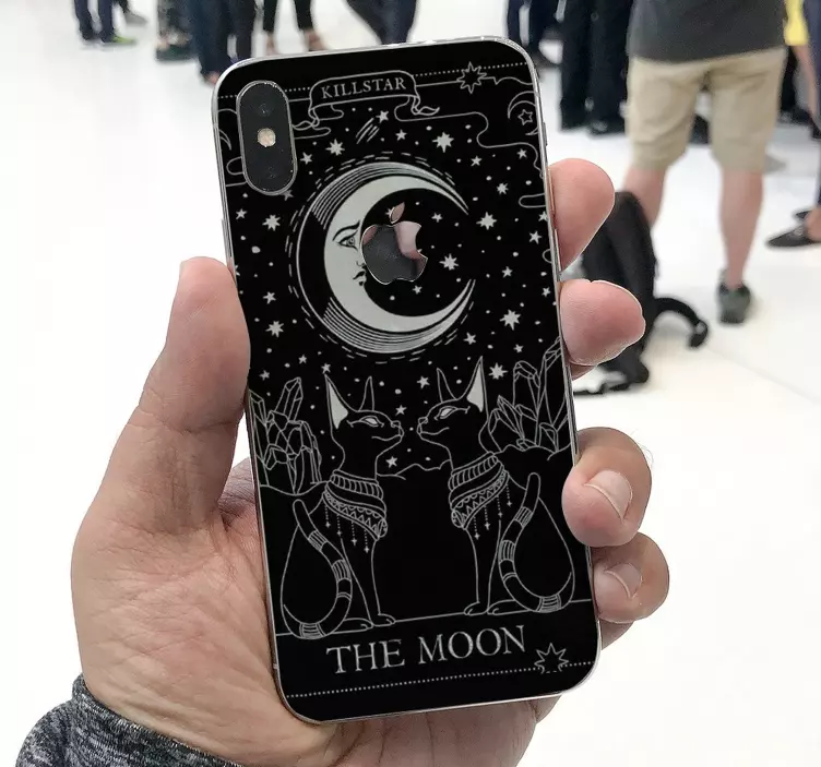 Sticker iphone chiens de lune mystiques - TenStickers