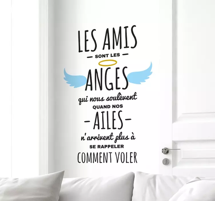 Sticker les amis sont les anges - TenStickers
