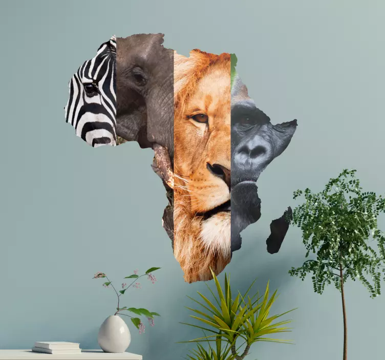 Sticker Maison Animaux Afrique - TenStickers