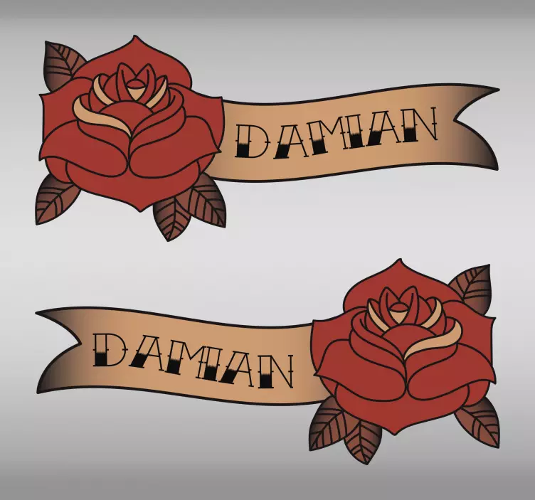 Sticker Maison Roses ornementales - TenStickers