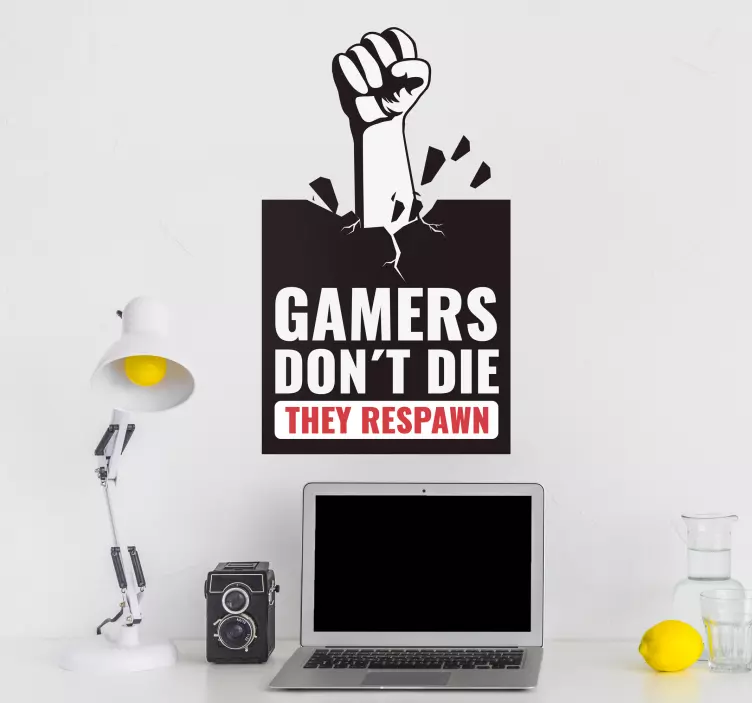Sticker Maison Texte Gamers Don't Die - TenStickers