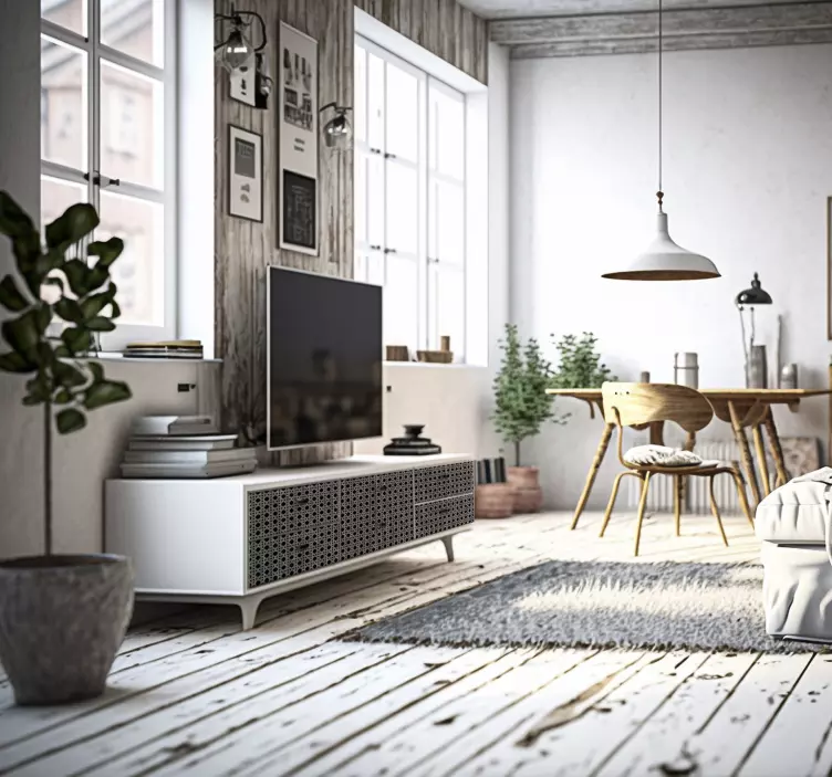 Adhésif meuble effet cannage gris - TenStickers