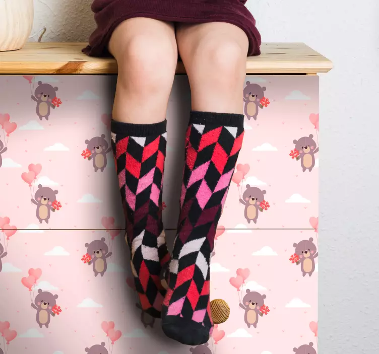 Sticker Meuble Dessins petits ours - TenStickers