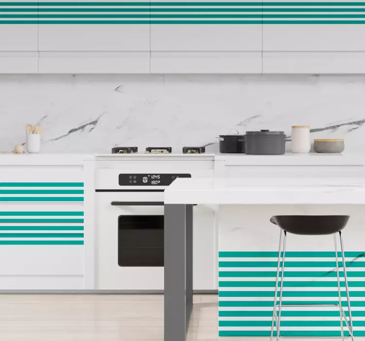 Sticker Meuble Lignes Horizontales - TenStickers