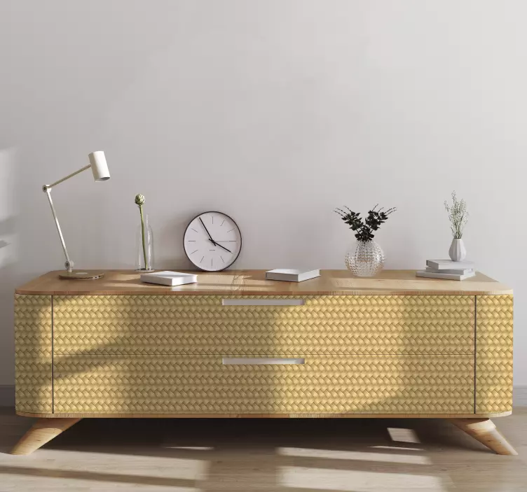 Papier autocollant meuble modèle en osier - TenStickers