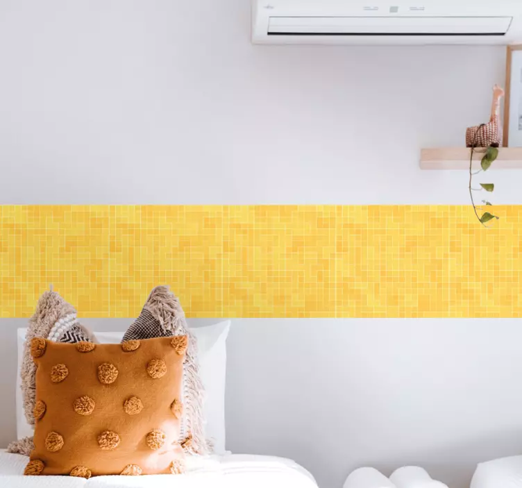 Frise autocollante superposition de motifs en mosaïque - TenStickers