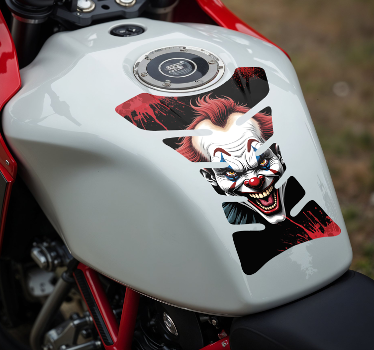 Sticker moto clown en colère - TenStickers