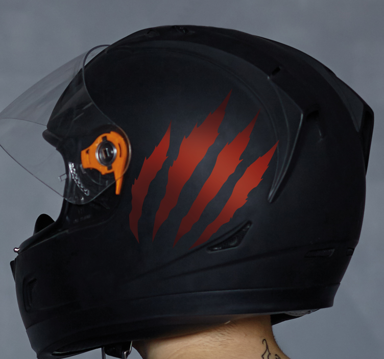 Sticker moto motif de rayures monochromes - TenStickers