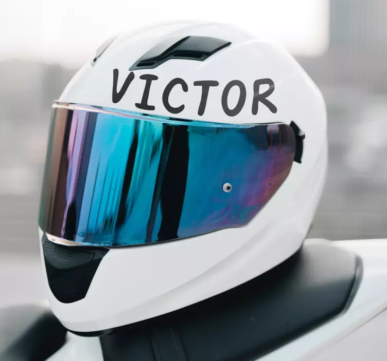 Sticker moto nom personnalisable - TenStickers