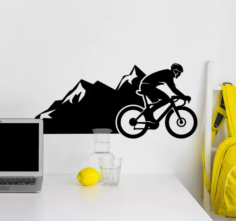 Sticker mural course cyclisme sport - TenStickers
