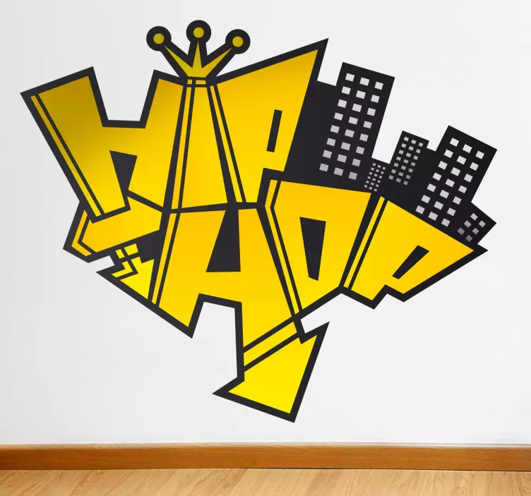 Sticker mural logo hip hop - TenStickers