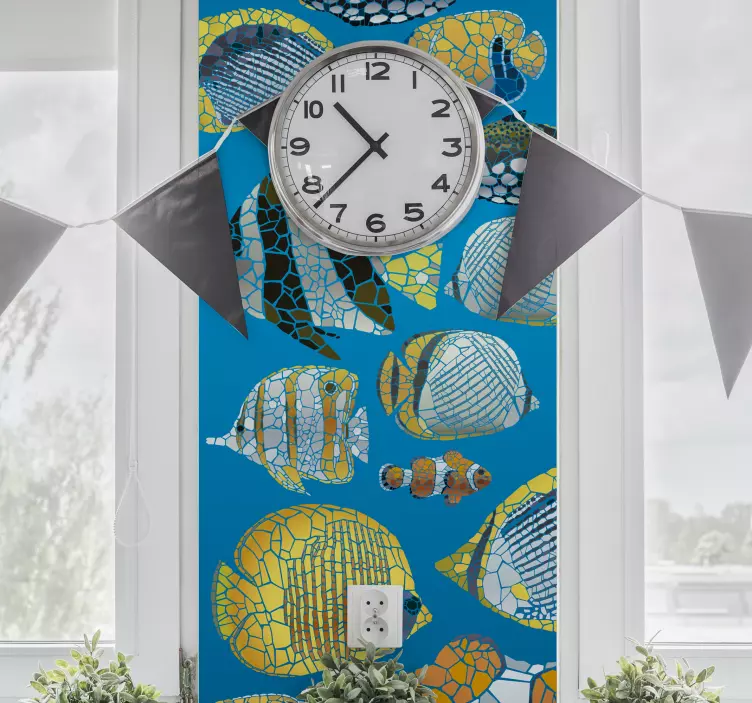 Sticker mural poissons tropicaux - TenStickers