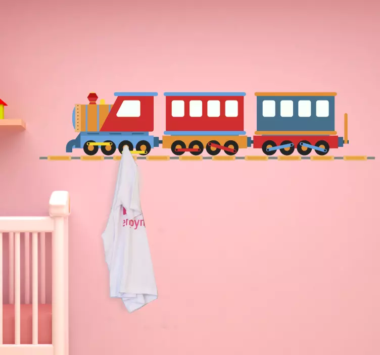 Sticker Mural Porte Manteau Rails pour Enfants - TenStickers