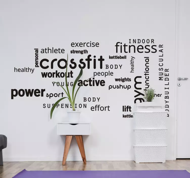 Sticker Texte fitness crossfit - TenStickers