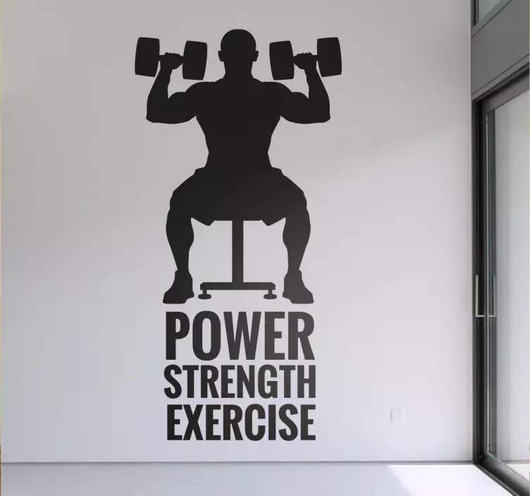 Sticker motivation musculation - TenStickers