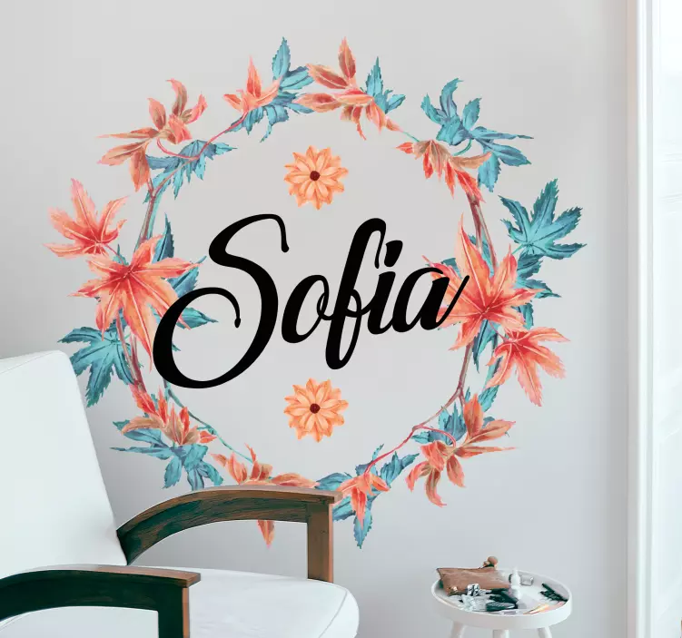 Sticker nature composition botanique personnalisée - TenStickers