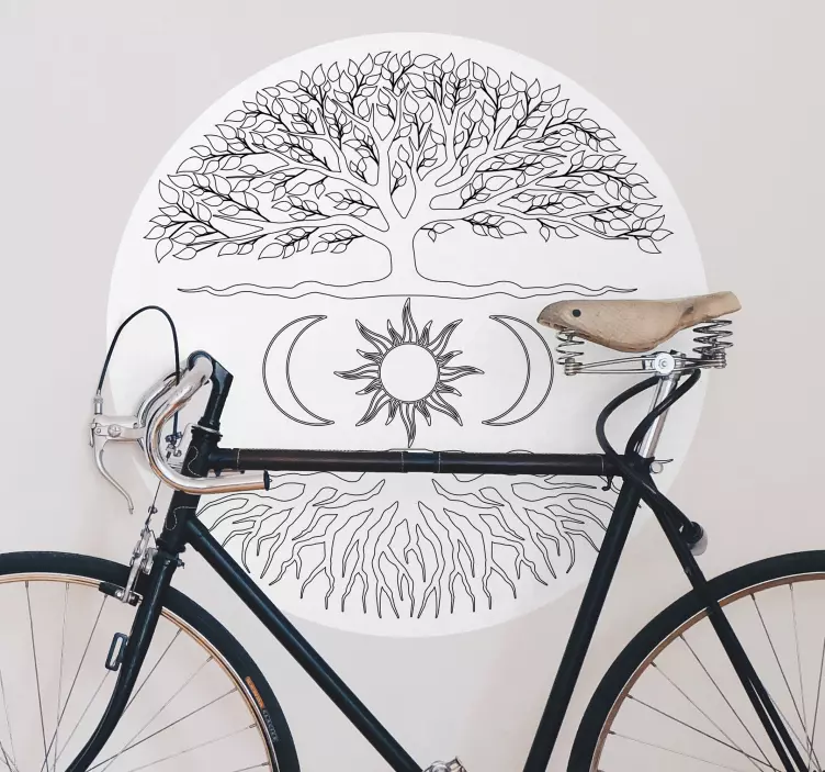 Sticker nature système racinaire des arbres - TenStickers