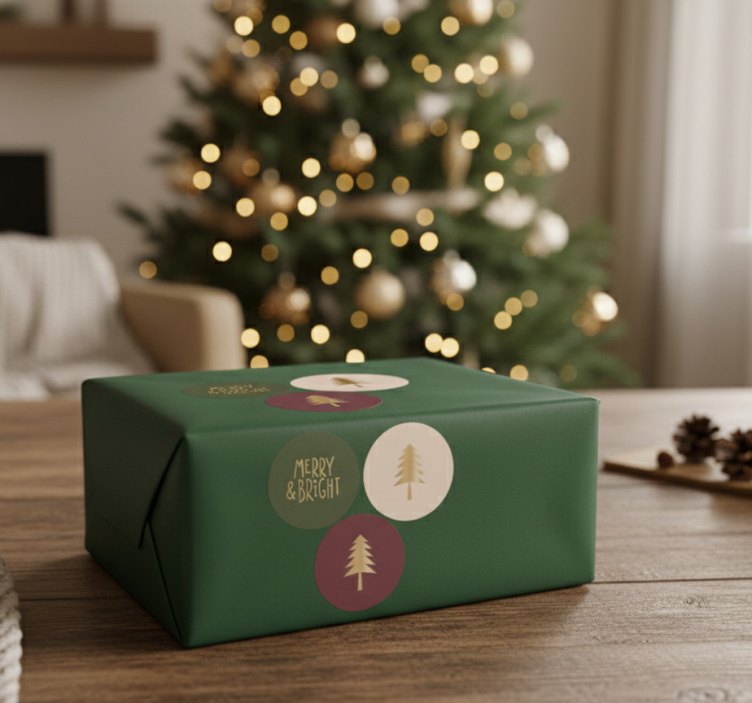 Sticker noël motif classique de fête - TenStickers