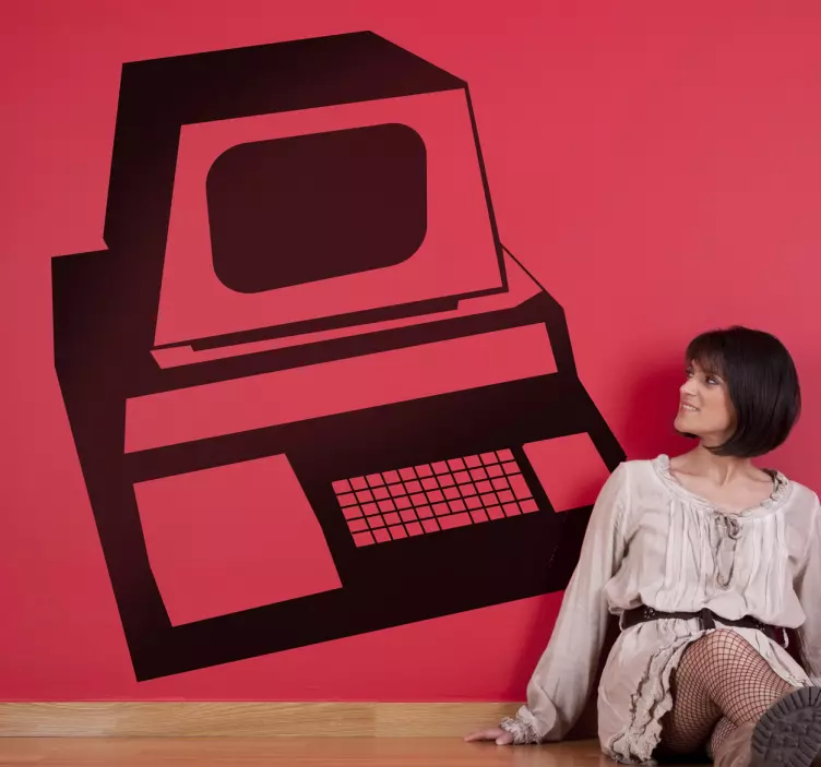 Sticker objet œuvres d'art informatiques vintage - TenStickers