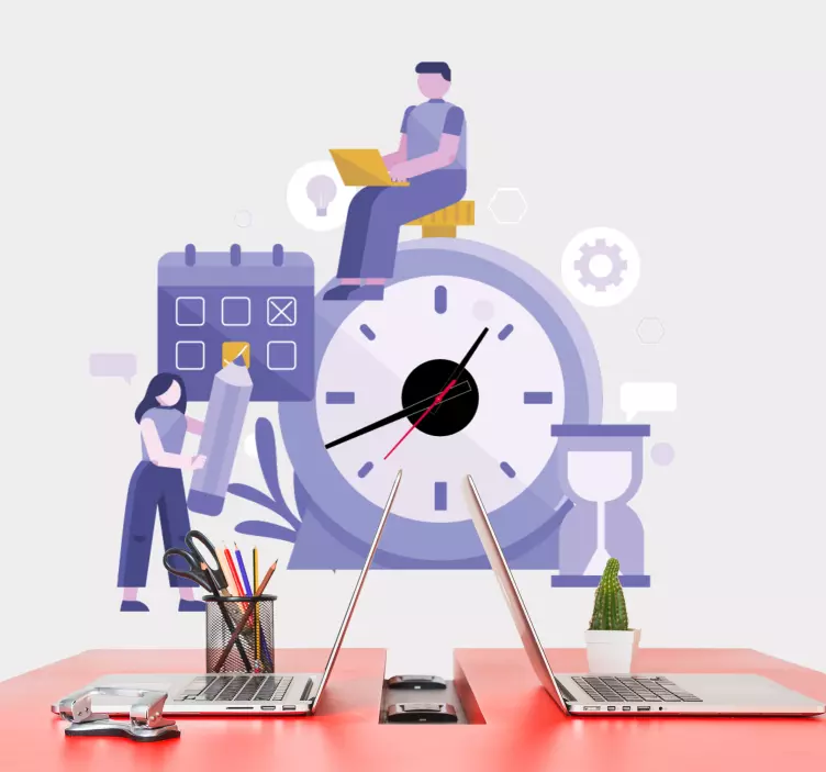Sticker objet productivité gestion du temps - TenStickers