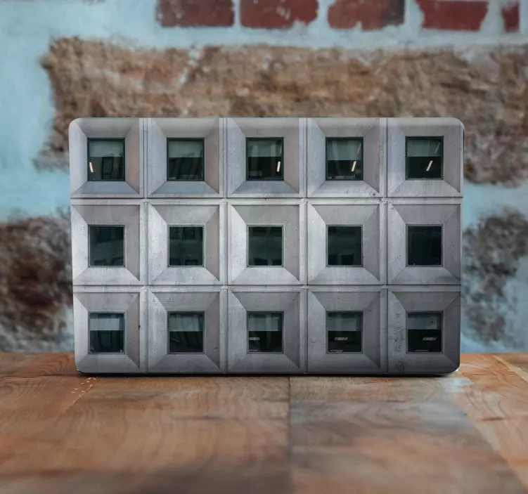 Sticker Ordi architecture béton brutaliste - TenStickers