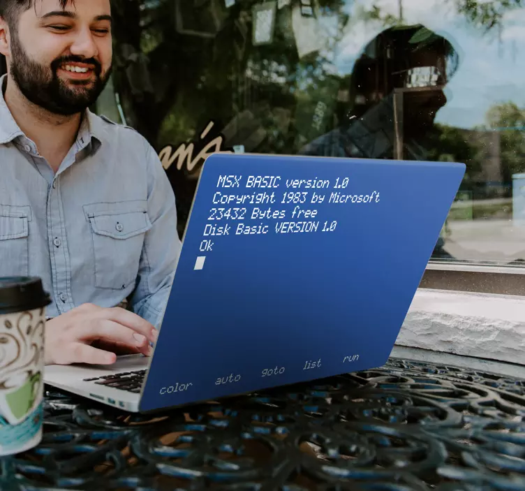 Sticker ordinateur tendance MSX - TenStickers