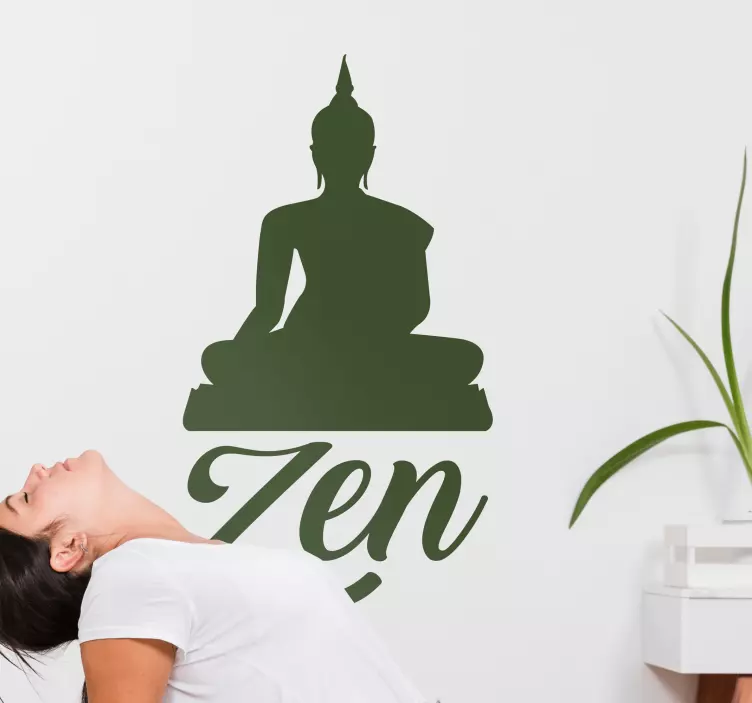 Sticker salle de bain yoga zen - TenStickers