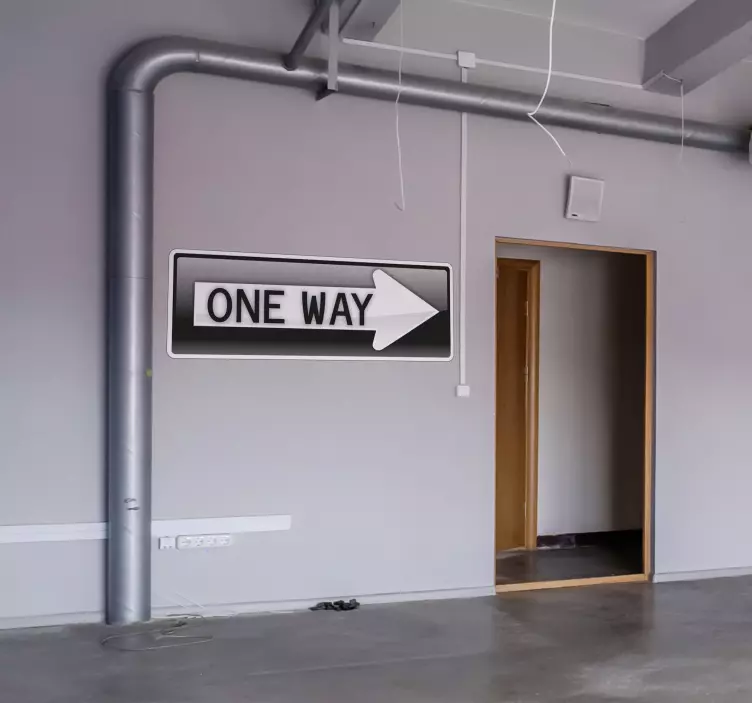 Sticker parking panneau One way - TenStickers