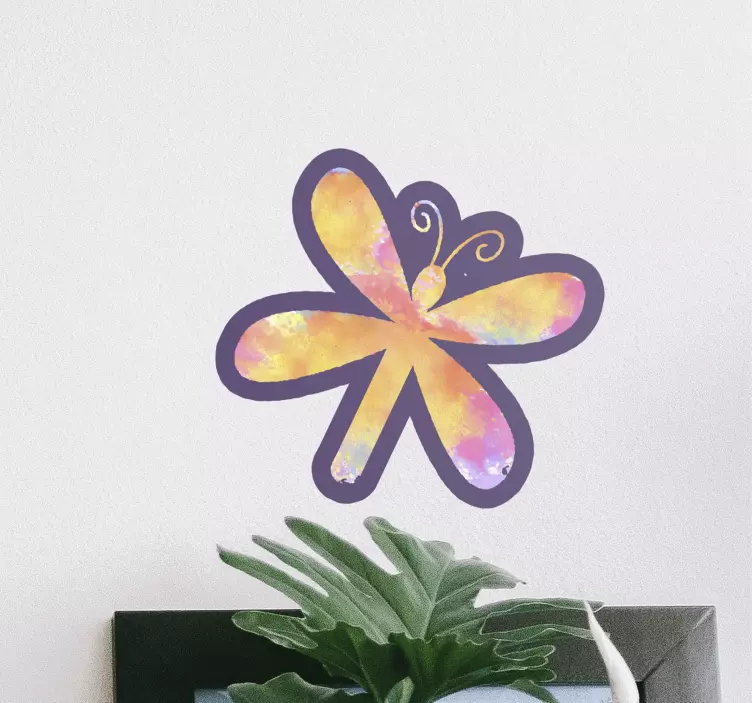Sticker papillons forme de papillon vibrant - TenStickers