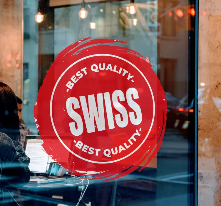 Sticker Ordinateur Portable Timbres de suisse vintage - TenStickers