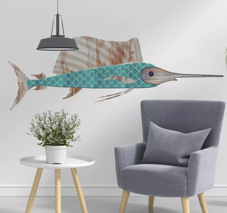 Sticker mural poisson Espadon - TenStickers