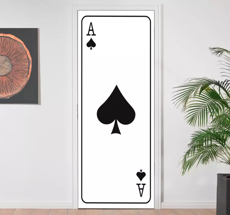 Sticker Porte As de Pique - TenStickers