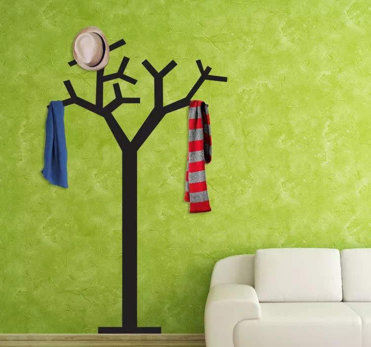 Sticker portemanteau arbre branches - TenStickers