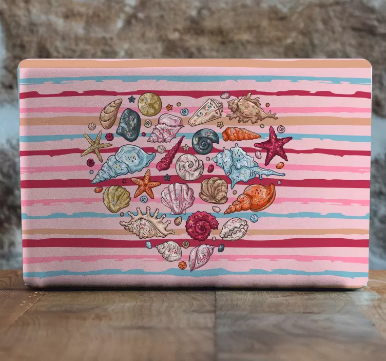 Sticker pour ordinateur arrangement de coquillages - TenStickers