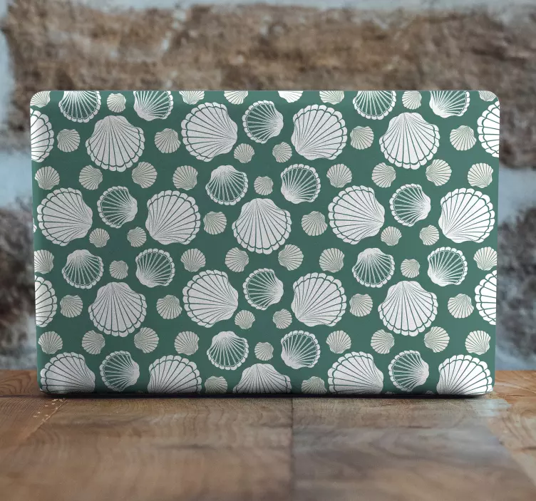 Sticker pour ordinateur couverture à motif de coquille - TenStickers