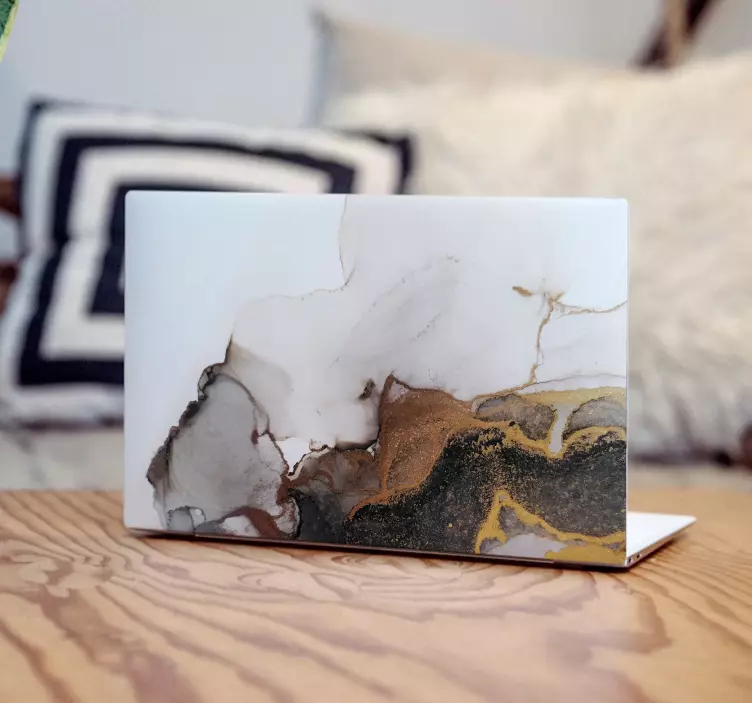 Sticker pour ordinateur surface en marbre élégant - TenStickers