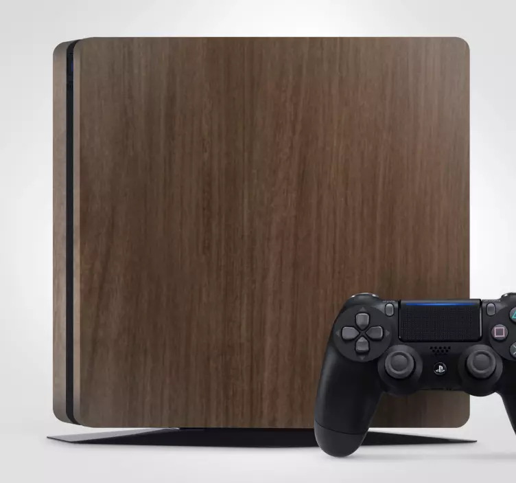 Sticker PS4 housse de console en bois - TenStickers