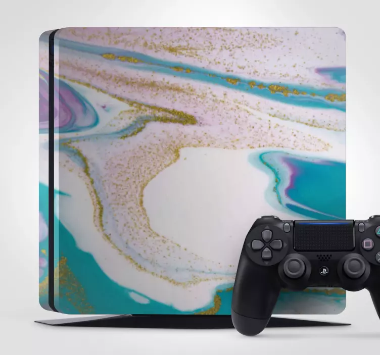 Sticker PS4 motif de texture de marbre - TenStickers