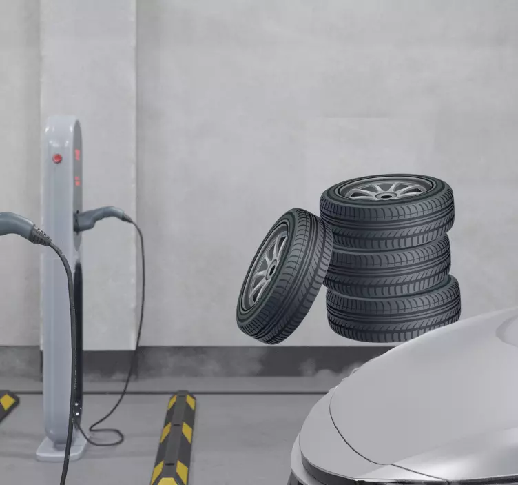 Sticker roues empilées - TenStickers