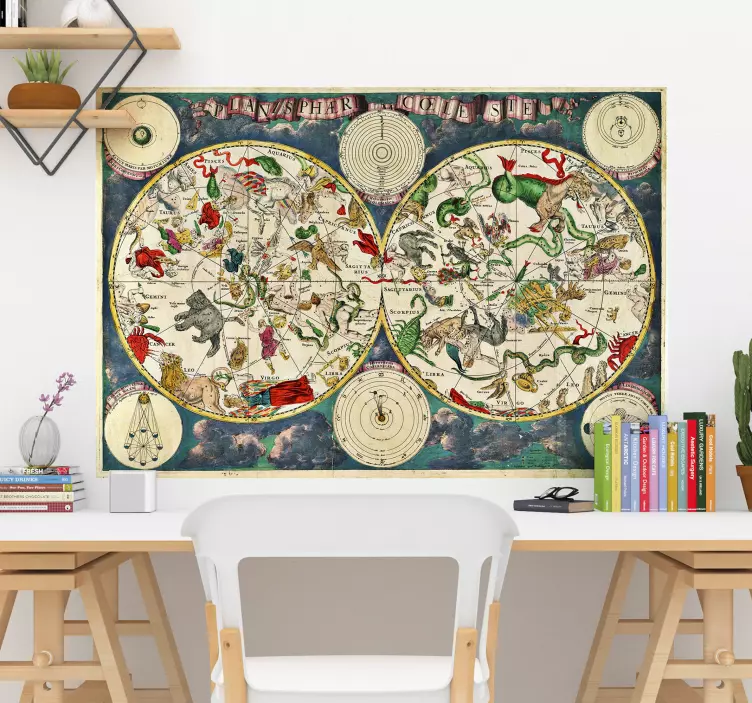 Sticker Science Carte des Étoiles - TenStickers