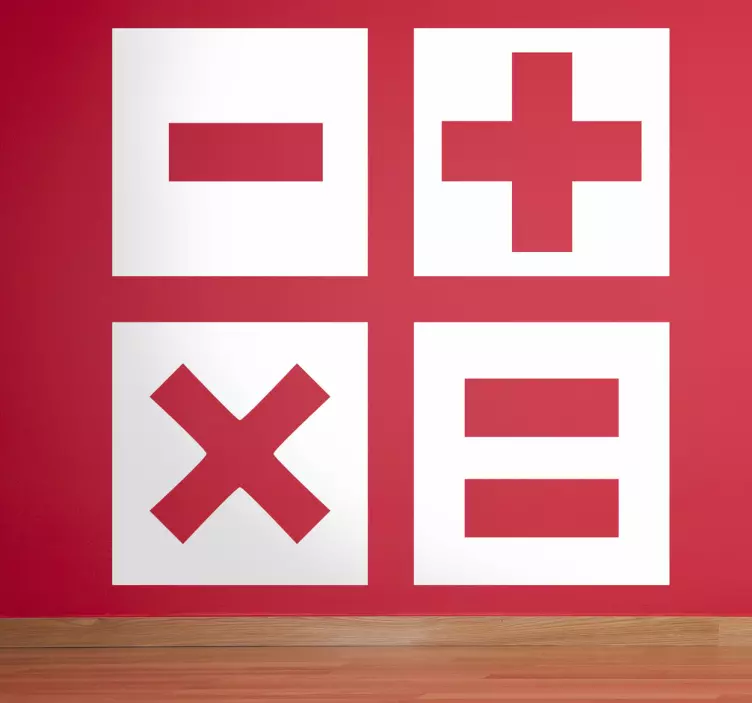 Sticker signes calculatrice - TenStickers