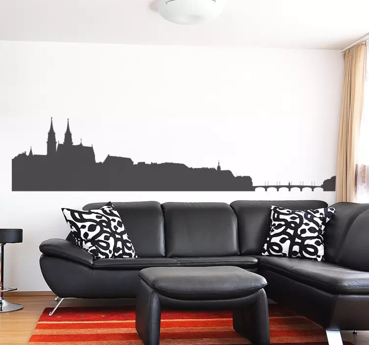 Sticker skyline Bâle - TenStickers