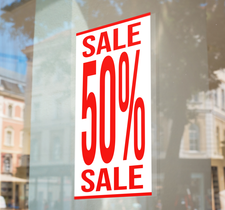 Sticker soldes format allongé à prix réduit - TenStickers