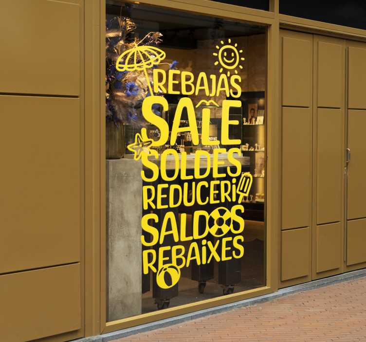 Sticker soldes langues d'été - TenStickers