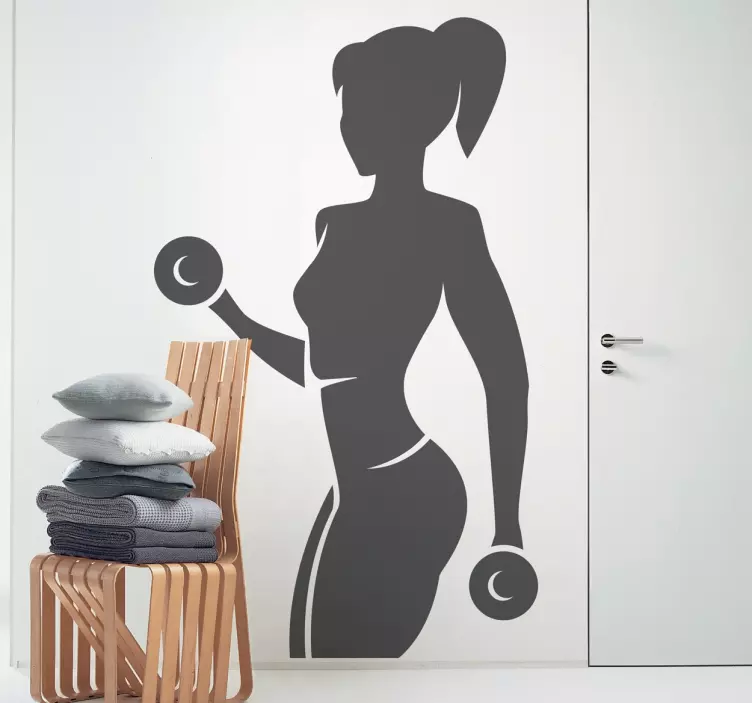 Sticker sport femme fitness - TenStickers