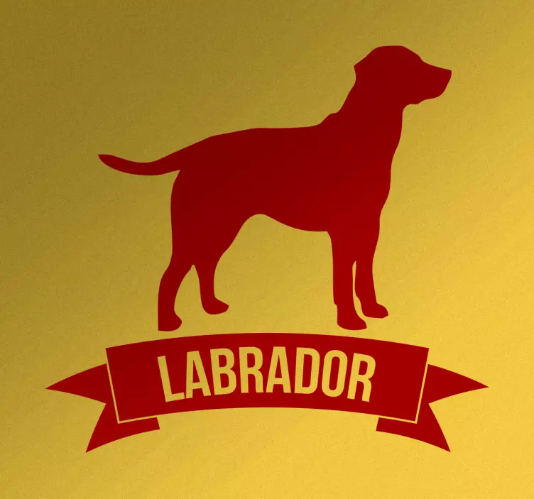 sticker chien et texte labrador - TenStickers